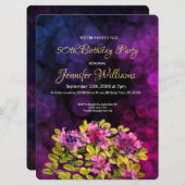 第50誕生日招待時間 招待状 (正面/裏面)