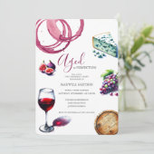 第50誕生日招待状トレンディーワインテーマ 招待状 (スタンド正面)