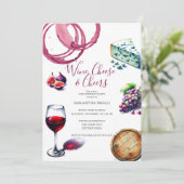 第50誕生日招待状ワインテーマ 招待状 (スタンド正面)