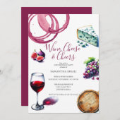 第50誕生日招待状ワインテーマ 招待状 (正面/裏面)