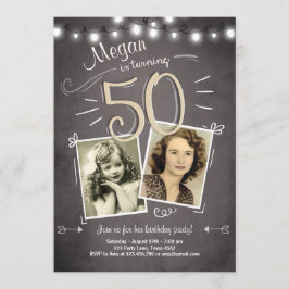 第50誕生日招待状ヴィンテージ五十誕生日 招待状