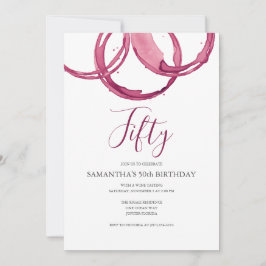 第50誕生日招待状大人ワインパーティー 招待状