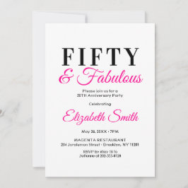 第50誕生日招待状50と素晴らしいエレガント 招待状