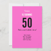 第50誕生日招待状-ママボランティアヒーロー 招待状 (裏面)