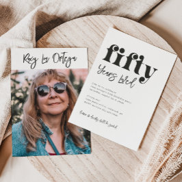 第50誕生日招待状 |写真50誕生日 招待状