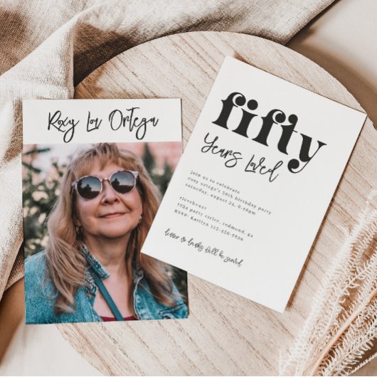 第50誕生日招待状 |写真50誕生日 招待状