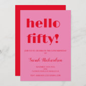 第50誕生日招待状 招待状 (正面/裏面)