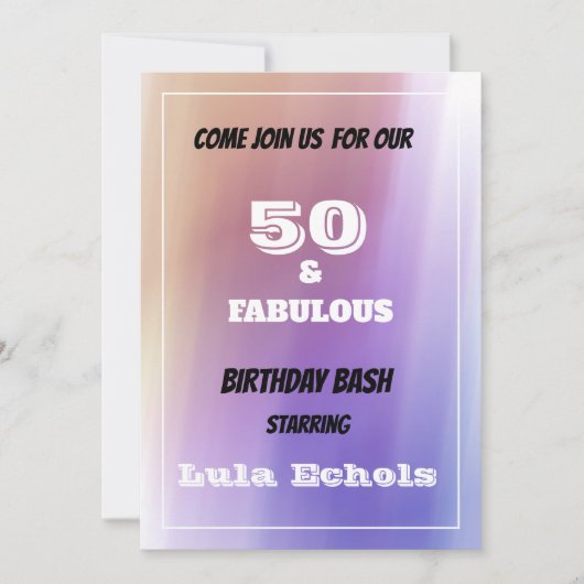 第50誕生日招待状 招待状 (正面)