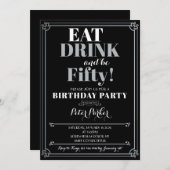 第50誕生日招待状 招待状 (正面/裏面)