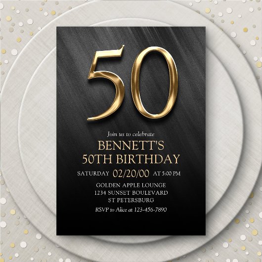 第50誕生日招待状 招待状