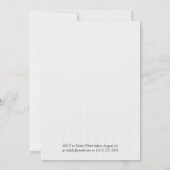 第50誕生日招待状 |白黒フローラ 招待状 (裏面)