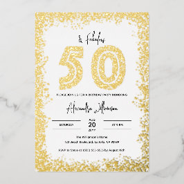 第50誕生日招待状 | 50と素晴ら実在しい 箔招待状