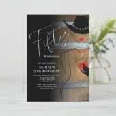 第50誕生日招待状for Women 招待状 (スタンド正面)