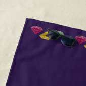 第50誕生日最も素晴らしカラフルい宝石紫 ビーチタオル (インサイチュ)