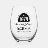 第50誕生日有限完成1974 ステムなしワイングラス (正面)