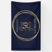 第50誕生日海軍金ゴールド応援から50年パーティー 横断幕 (縦)