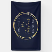 第50誕生日海軍金ゴールド誕生会 横断幕 (縦)