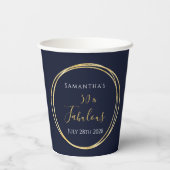 第50誕生日海軍金ゴールド誕生会 紙コップ (裏面)