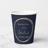 第50誕生日海軍金ゴールド誕生会 紙コップ (正面)
