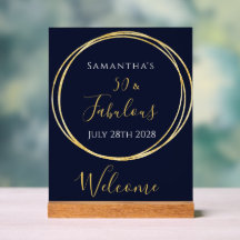 第50誕生日海軍金ゴールド誕生日パーティーへようこそ