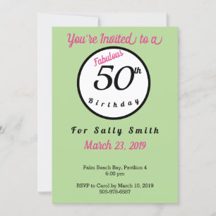 第50誕生日熱帯テーマ招待状