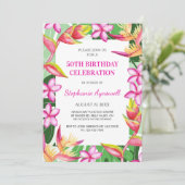 第50誕生日熱帯花離れハワイアン 招待状 (スタンド正面)