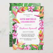 第50誕生日熱帯花離れハワイアン 招待状 (正面/裏面)