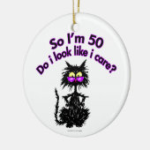 第50誕生日猫 セラミックオーナメント (左)