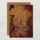 第50誕生日素朴秋紅葉国 招待状 (正面/裏面)