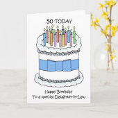 第50誕生日義女 カード (黄色い花)