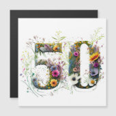 第50誕生日花飾り野花文字 (正面/裏面)