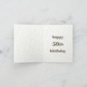 第50誕生日花飾り野花文字 カード (内部)