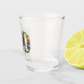 第50誕生日花飾り野花文字 ショットグラス (右)