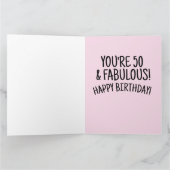 第50誕生日誕生日グリーティングカード カード (内部)