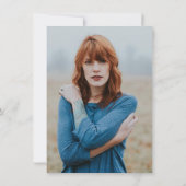 第50誕生日赤エレガント書道スタイル 招待状 (裏面)