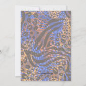 第50誕生日金ゴールドアニマルプリント 招待状 (裏面)