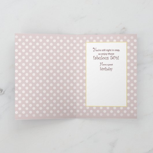 第50誕生日靴 カード (内部)