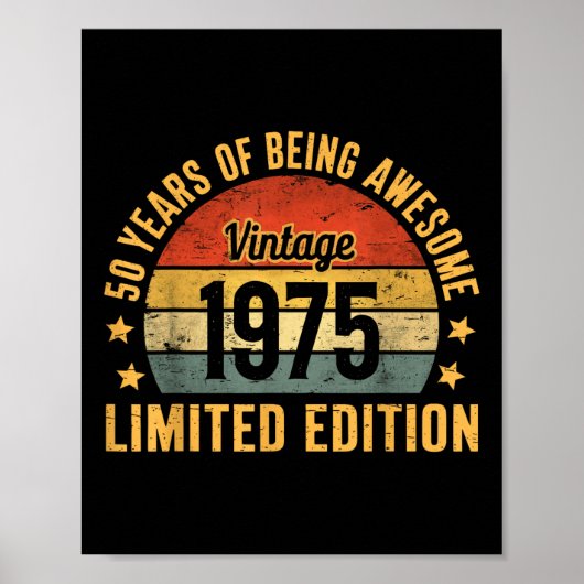 第50誕生日飾り男性へ1975年Gag 50年 ポスター (正面)