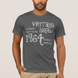 第50誕生日1964または任意の年のヴィンテージ醸造G203E Tシャツ