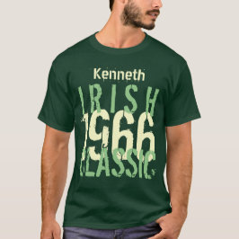第50誕生日1966のアイルランドのクラシックな緑v5 tシャツ