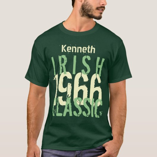 第50誕生日1966のアイルランドのクラシックな緑v5 tシャツ (正面)