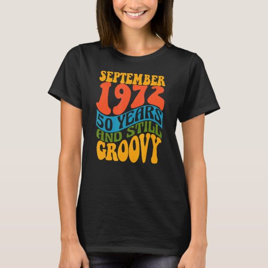 第50誕生日1972年9月50年と現在のGr Tシャツ (正面)