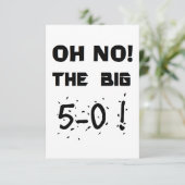 "第50誕生日"の招待状 招待状 (スタンド正面)