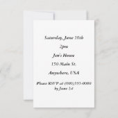 "第50誕生日"の招待状 招待状 (裏面)