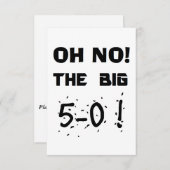 "第50誕生日"の招待状 招待状 (正面/裏面)