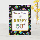 第50誕生日 カード (黄色い花)