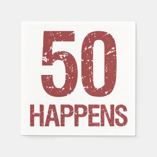 第50誕生日 スタンダードカクテルナプキン (正面)