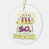 第50誕生日 セラミックオーナメント (左)