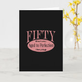 第50誕生日、完全さに老化する50 - カード (黄色い花)