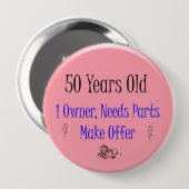 第50誕生日 缶バッジ (正面&裏面)